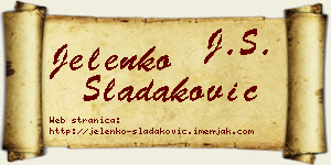 Jelenko Sladaković vizit kartica